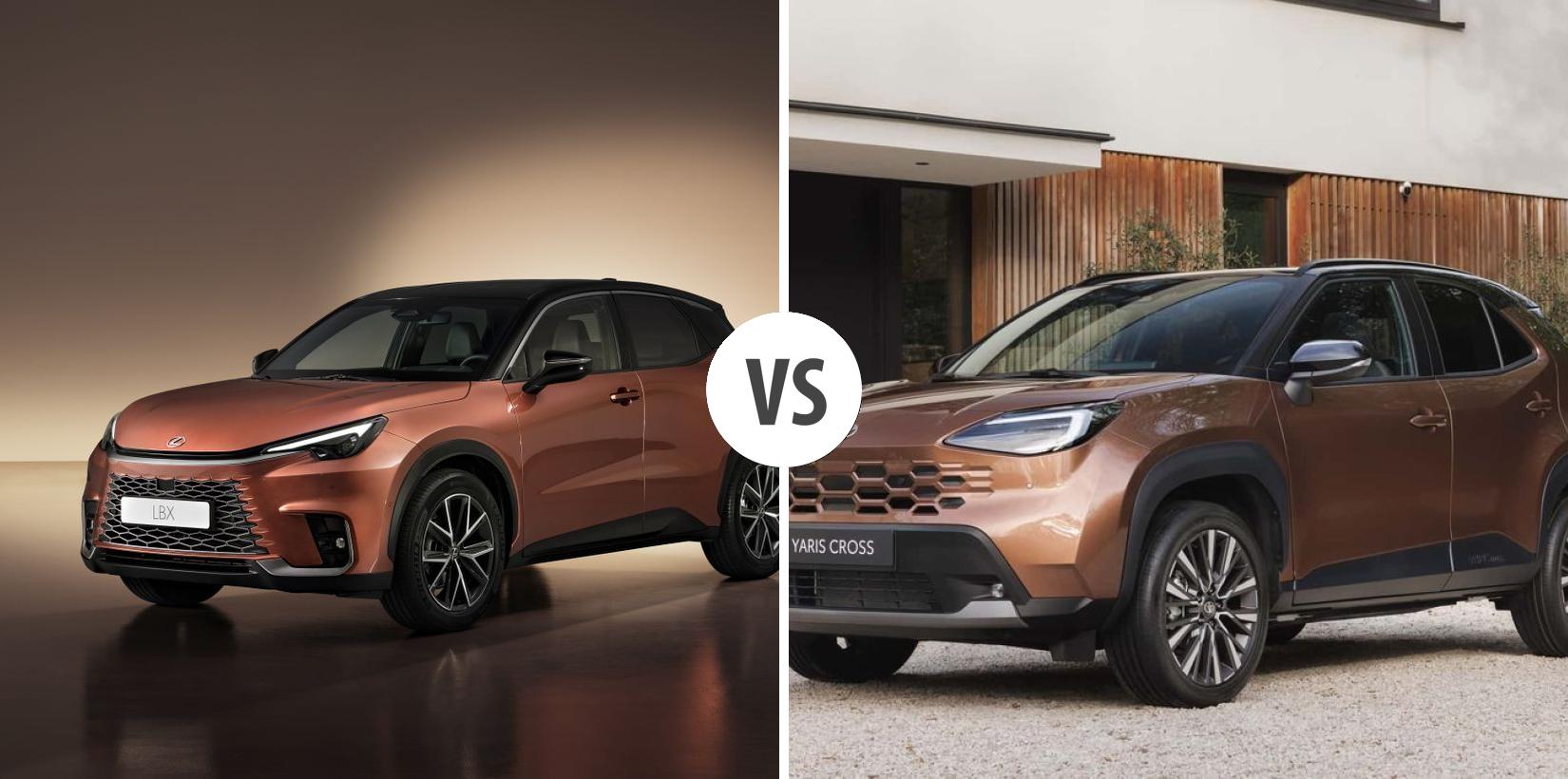 Lexus LBX vs Toyota Yaris Cross comparatif - différences, prix et ...