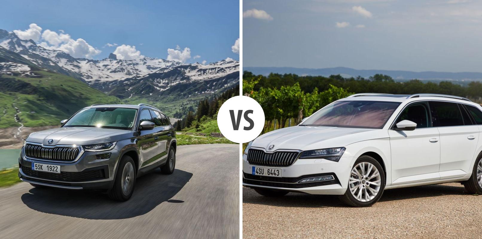 Skoda Kodiaq vs Skoda Superb Combi comparatif - différences, prix et ...